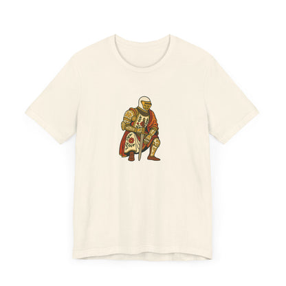 Medieval Knight With Original Flora Pattern Tee