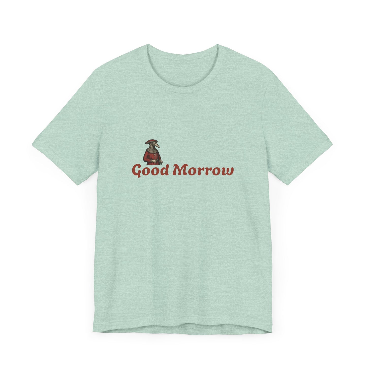Hanseatic Art, Medieval Plague Doctor with Good Morrow Unisex Softstyle T-Shirt