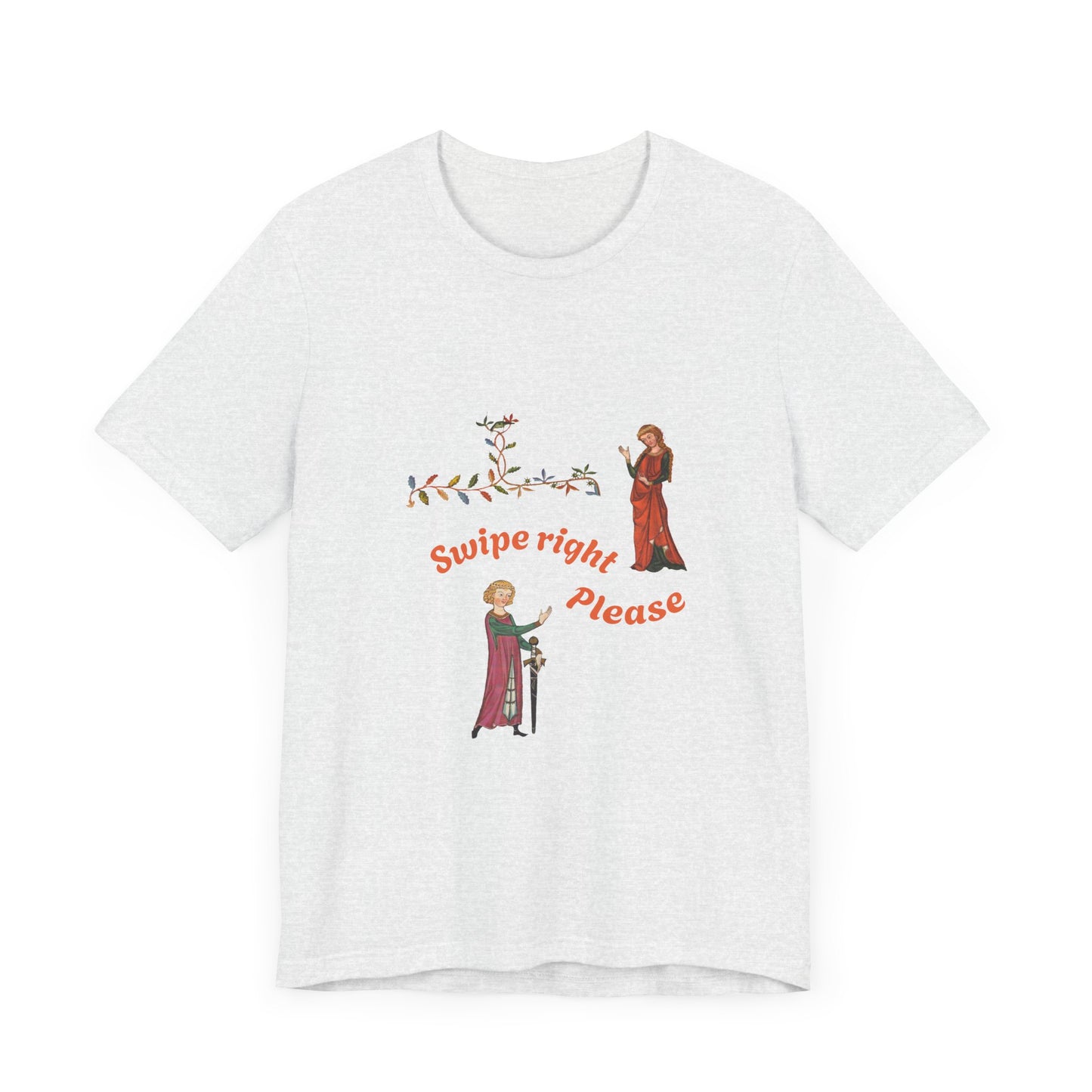 Marginalia Manuscript Romance Swipe Right Unisex Softstyle T-Shirt