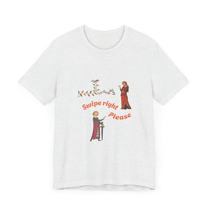Marginalia Manuscript Romance Swipe Right Unisex Softstyle T-Shirt