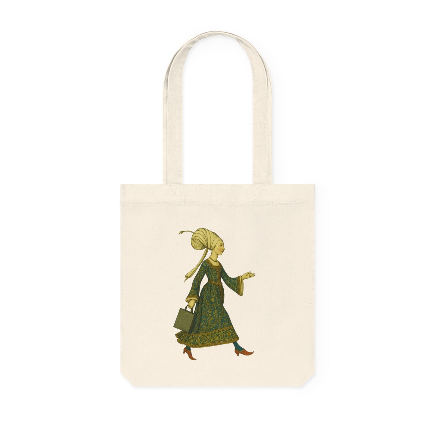 Lady of the Mall – Medieval Fashionista - Woven Tote Bag