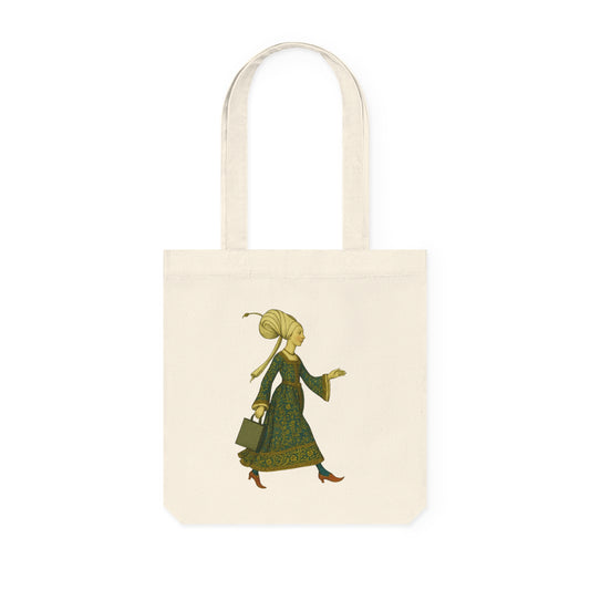 Lady of the Mall – Medieval Fashionista - Woven Tote Bag