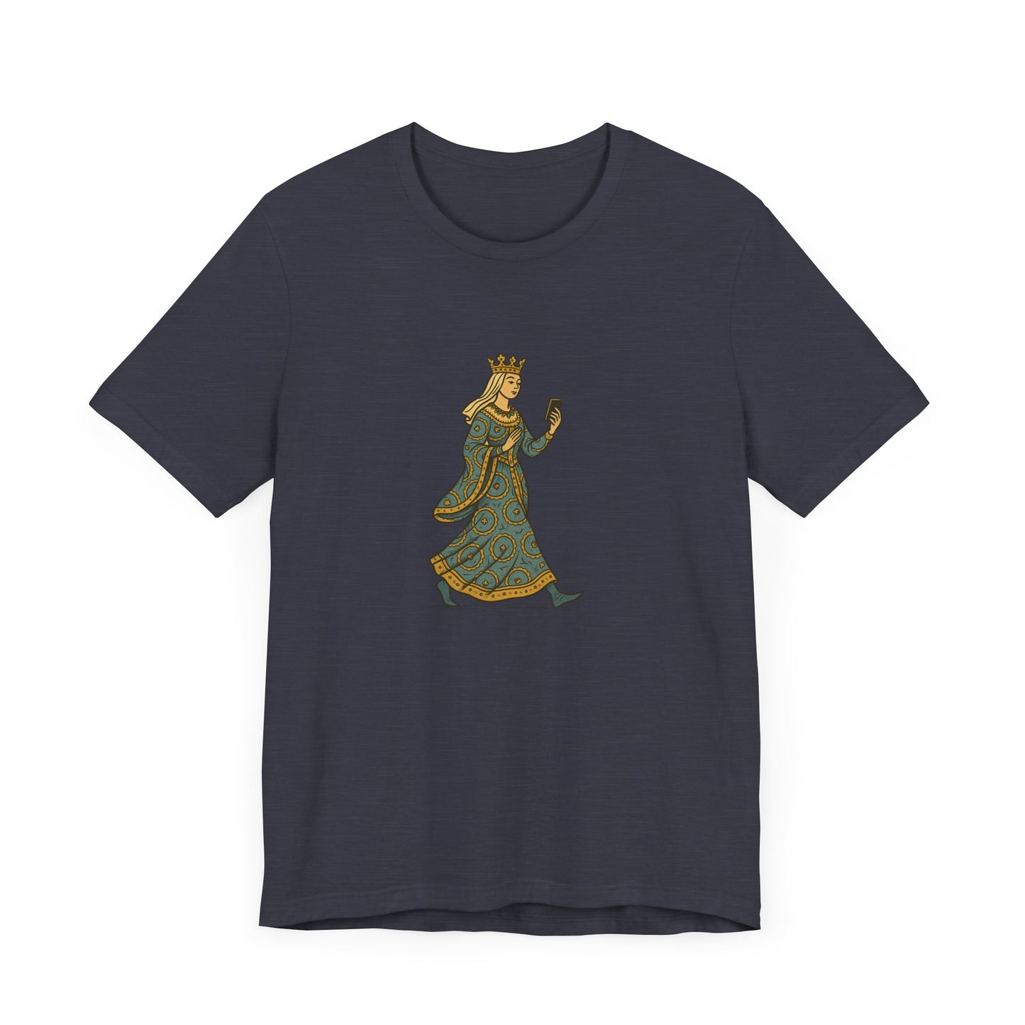 The Crowned Strutter – Medieval Couture on the Go - Unisex Heavy Cotton T-shirt