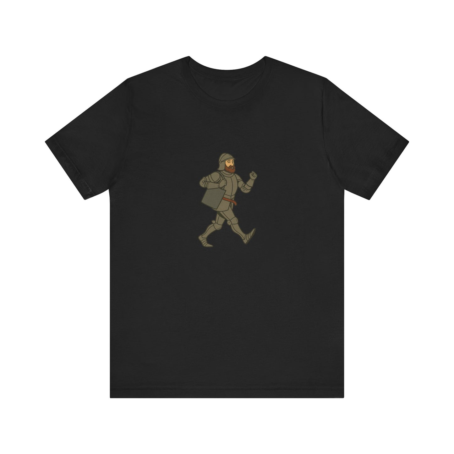 Knight on the Go - Medieval Humor - Urban Chivalry Unisex Heavy Cotton T-shirt