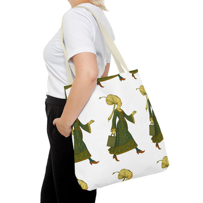 Lady of the Mall – Medieval Fashionista - Elegant Vintage Woman Tote Bag