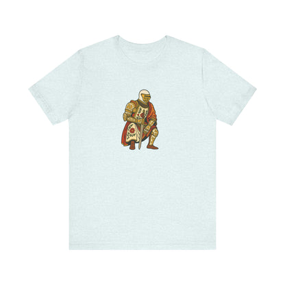 Medieval Knight With Original Flora Pattern Tee