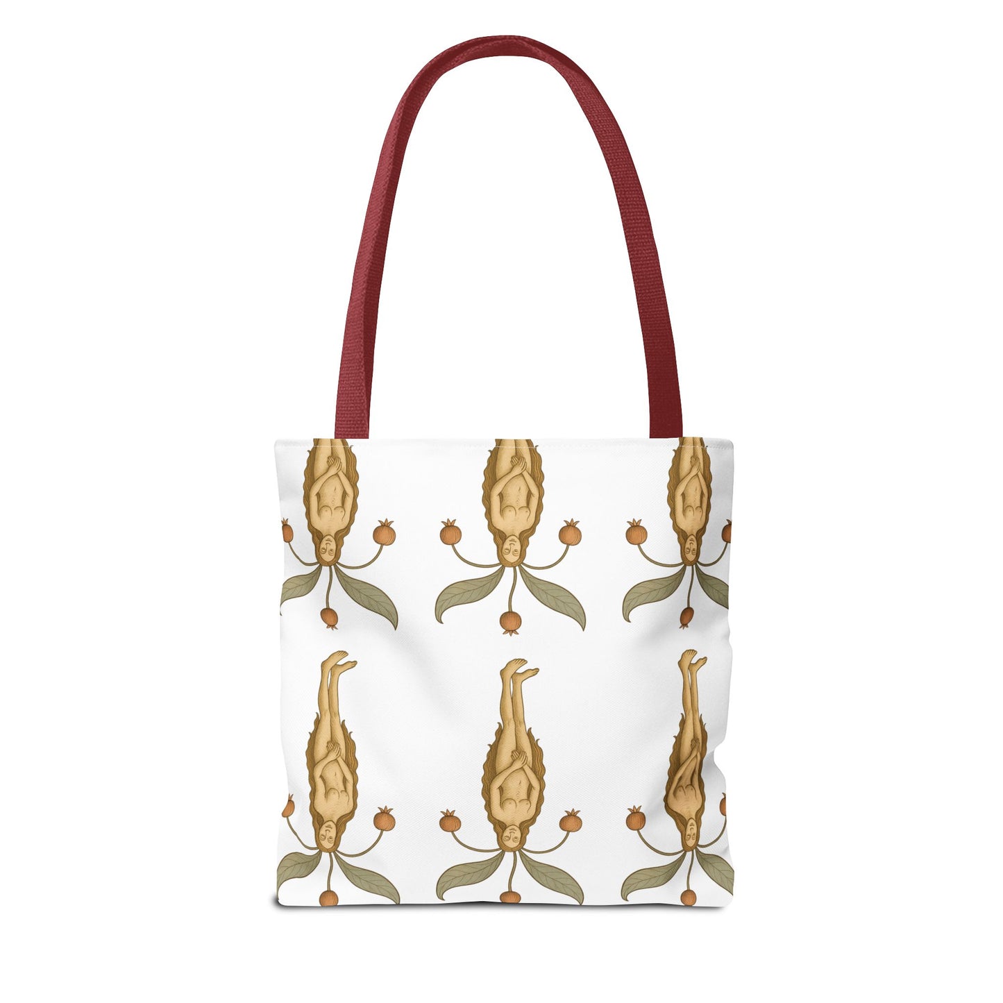 Mandragora Muse, Medieval Herb Lore Unisex Whimsical Patterned Tote Bag