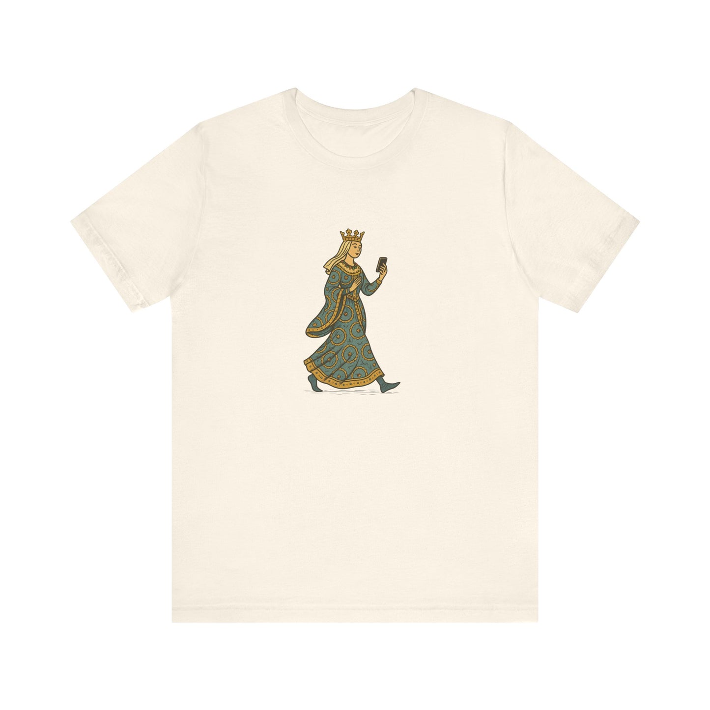 The Crowned Strutter – Medieval Couture on the Go - Unisex Heavy Cotton T-shirt