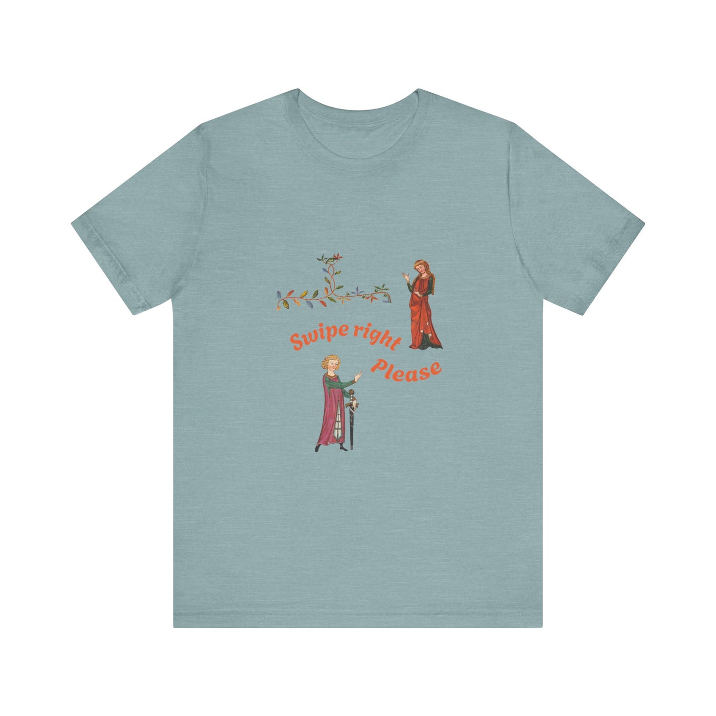 Marginalia Manuscript Romance Swipe Right Unisex Softstyle T-Shirt