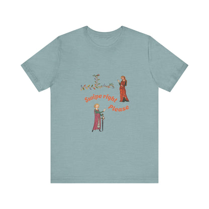 Marginalia Manuscript Romance Swipe Right Unisex Softstyle T-Shirt