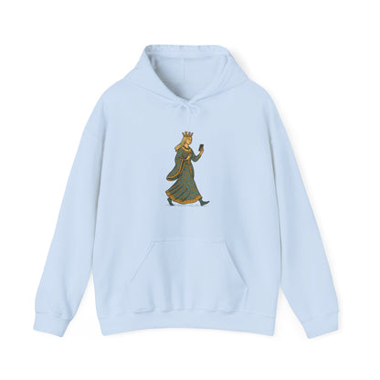 The Crowned Strutter – Medieval Couture on the Go - Cozy Unisex Hoodie