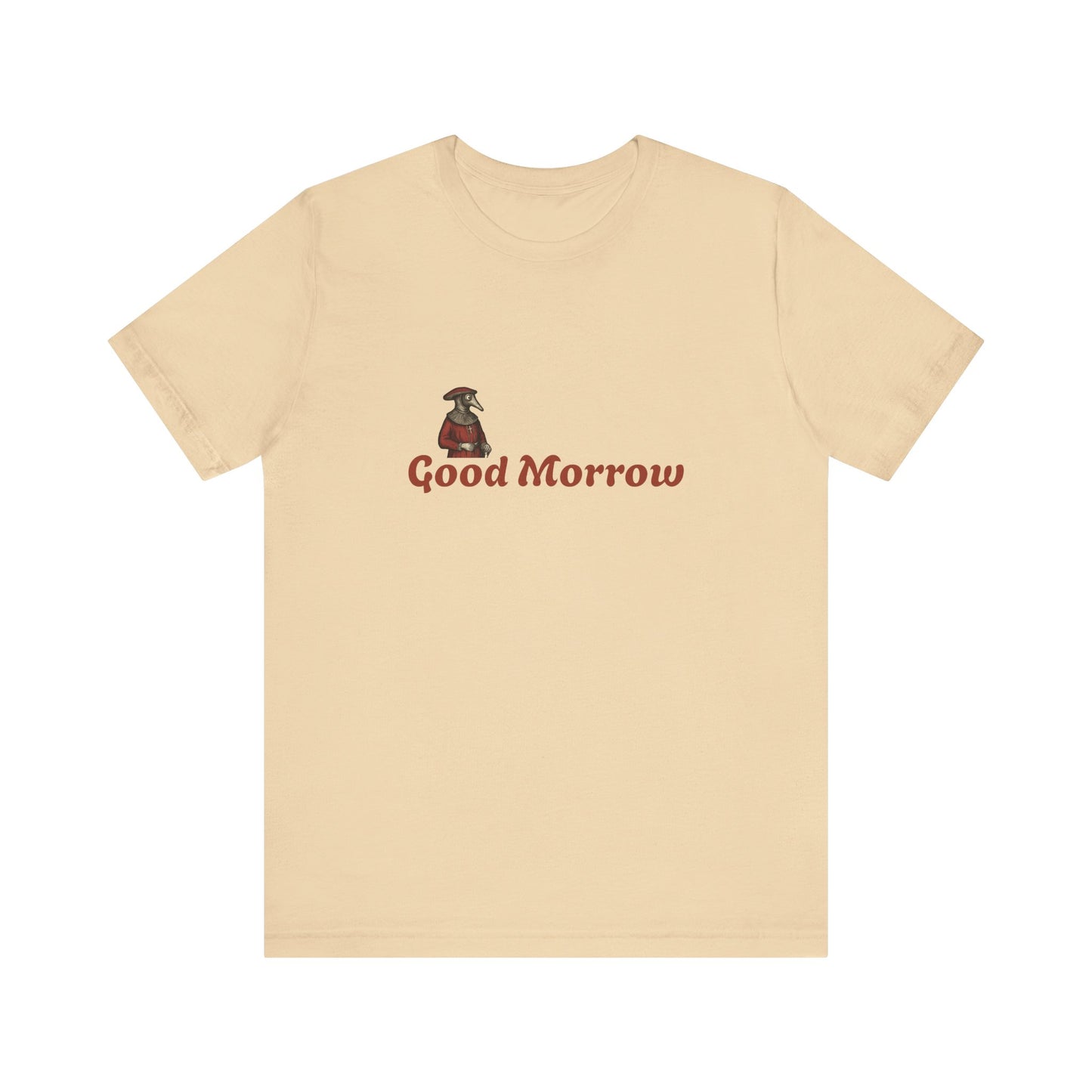 Hanseatic Art, Medieval Plague Doctor with Good Morrow Unisex Softstyle T-Shirt