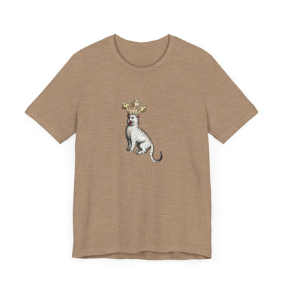 Silly Medieval Cat with Crown – 15th Century Heraldic Art Tee