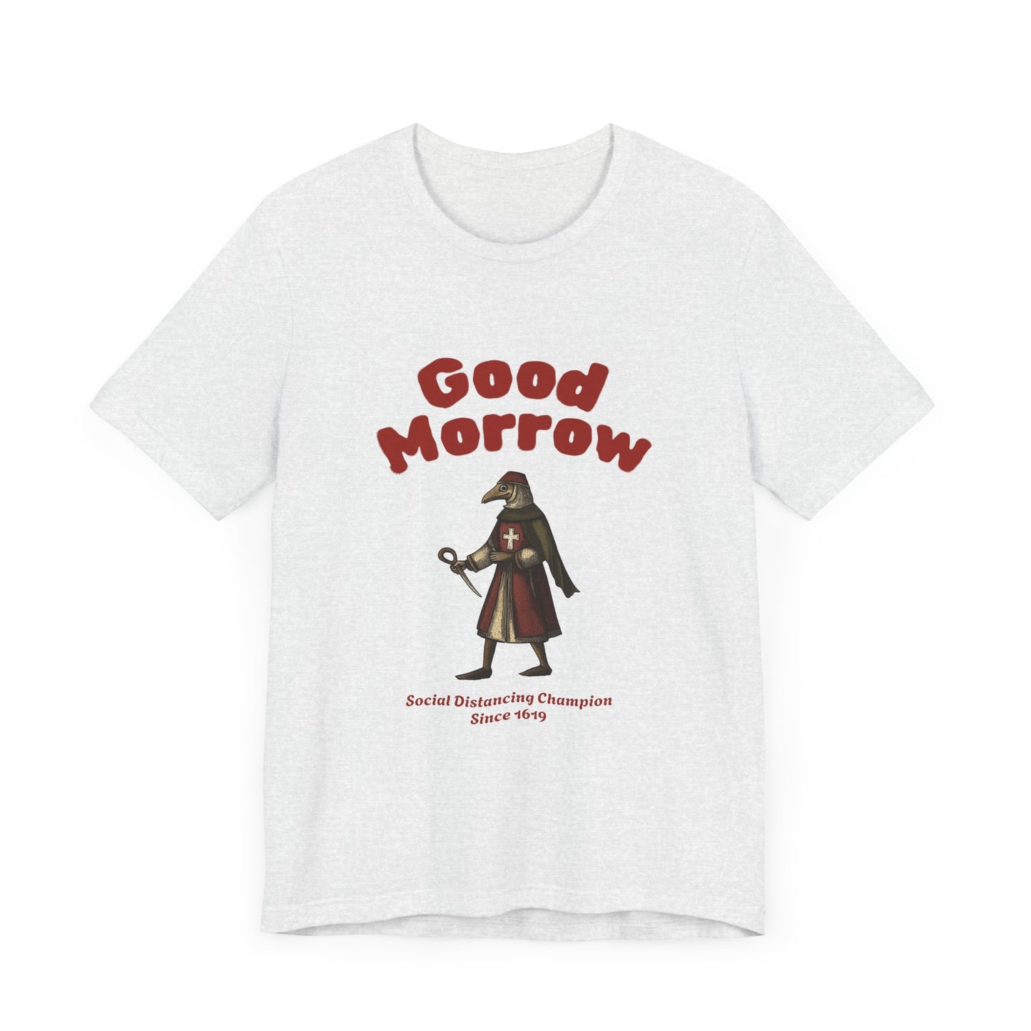 Hanseatic Art, Medieval Plague Doctor with Good Morrow 1619 Tee