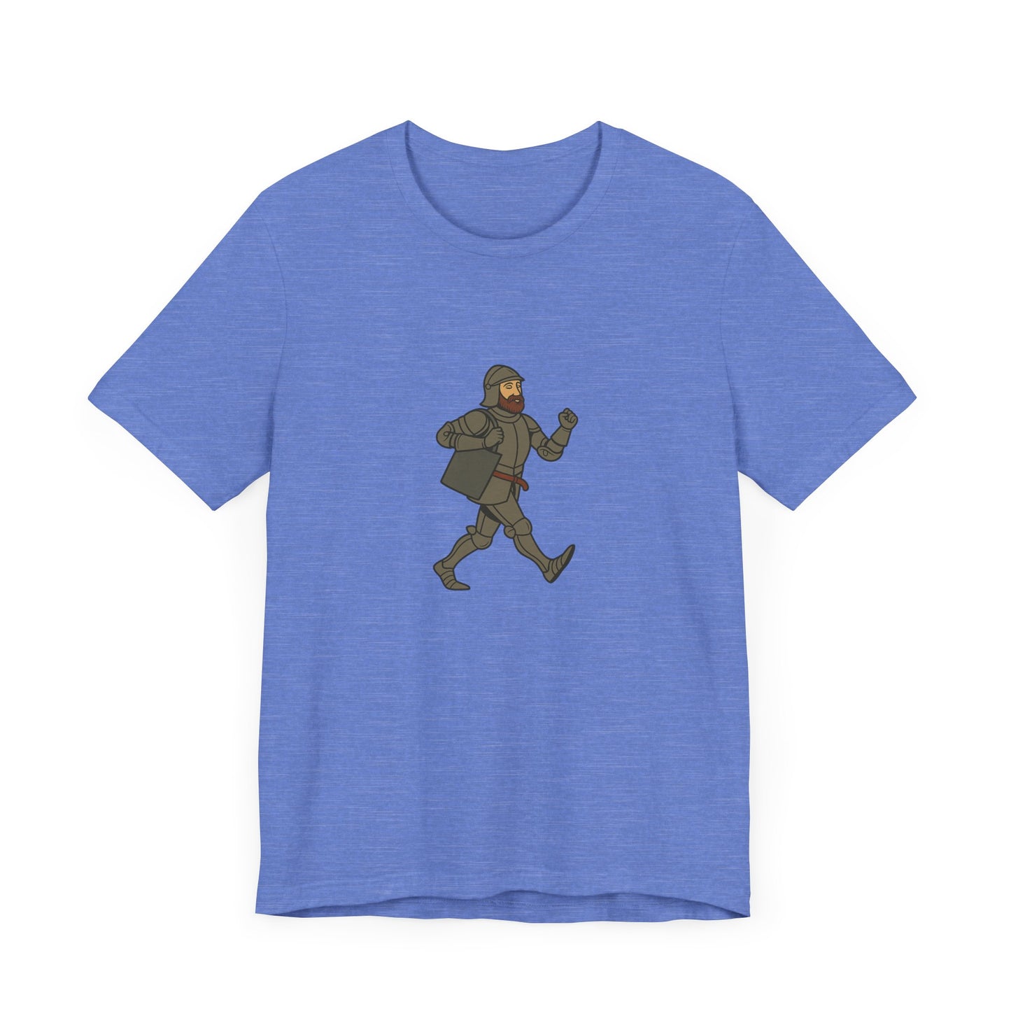 Knight on the Go - Medieval Humor - Urban Chivalry Unisex Heavy Cotton T-shirt