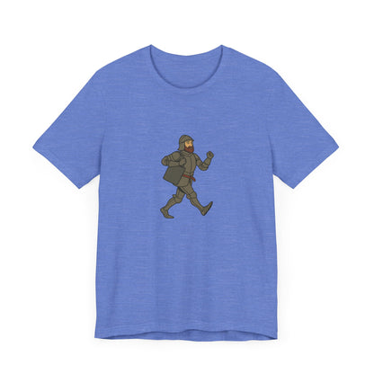 Knight on the Go - Medieval Humor - Urban Chivalry Unisex Heavy Cotton T-shirt