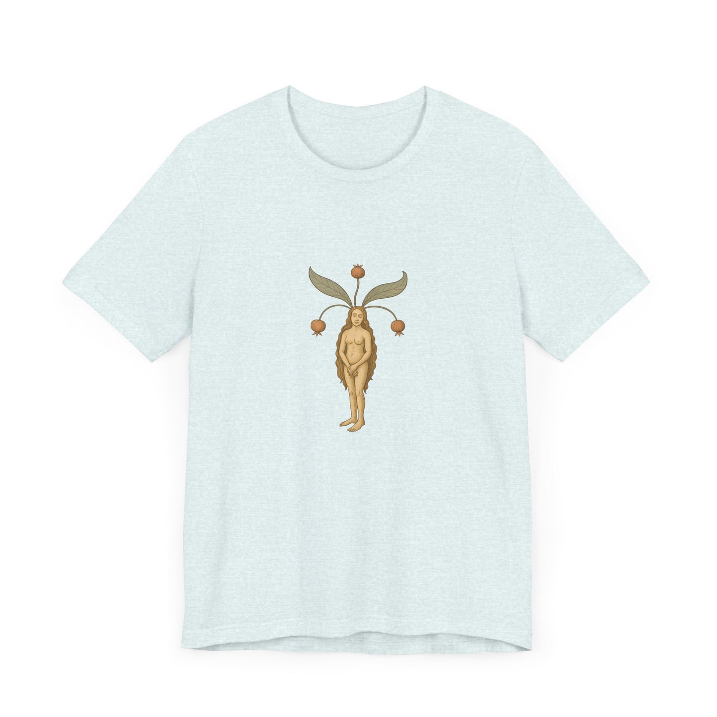 Big Mandragora Muse, Medieval Mandrake Herb Lore Unisex Heavy Cotton Tee