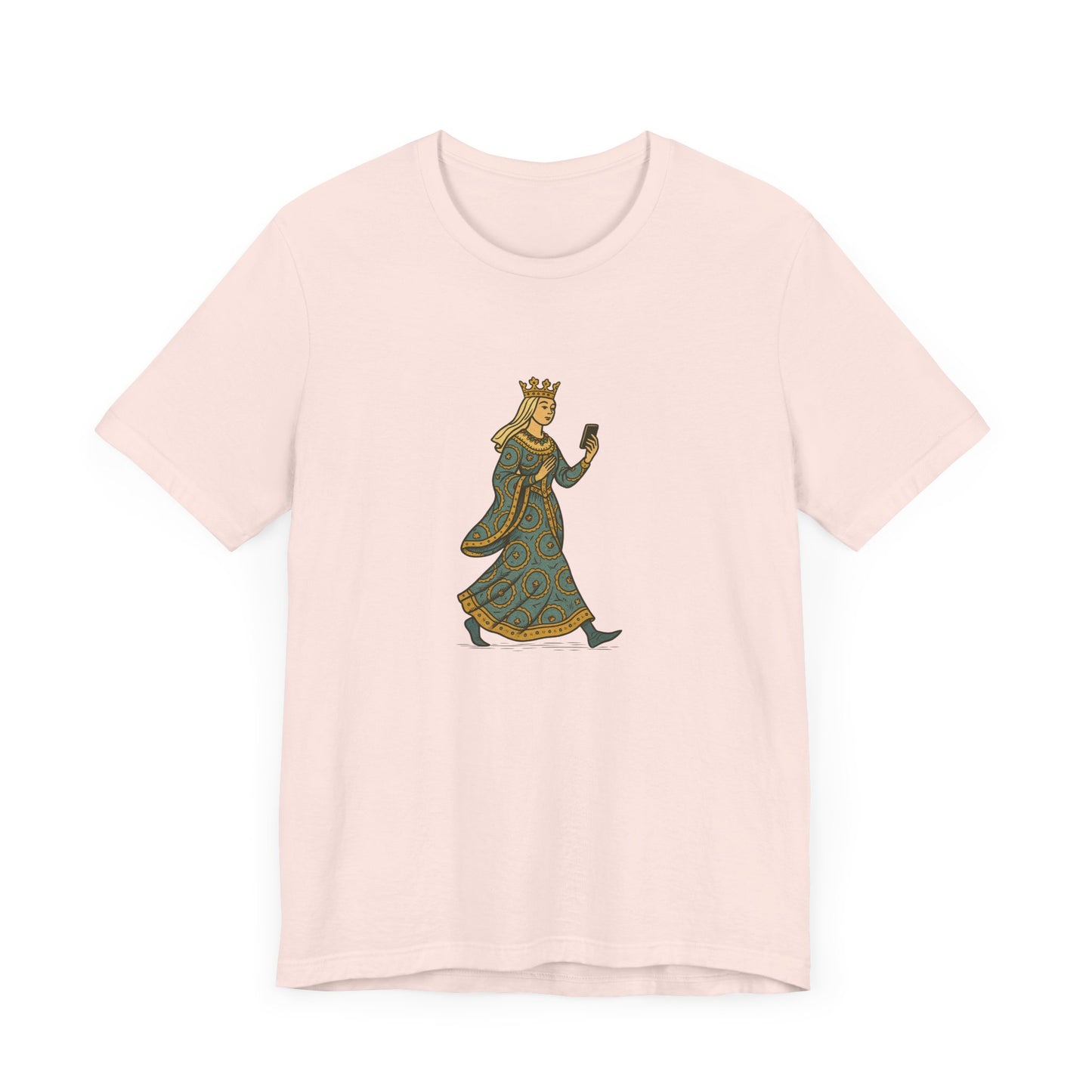 The Crowned Strutter – Medieval Couture on the Go - Unisex Heavy Cotton T-shirt