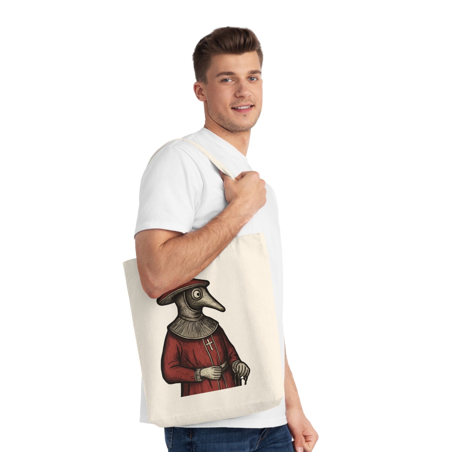 Hanseatic Art, Medieval Plague Doctor 2 Sweatshirt Woven Tote Bag