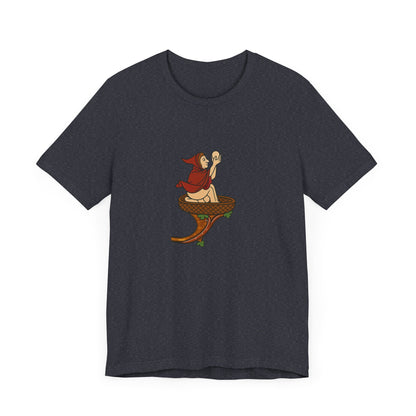 The Eggman Monk, Medieval Marginalia Print T-shirt