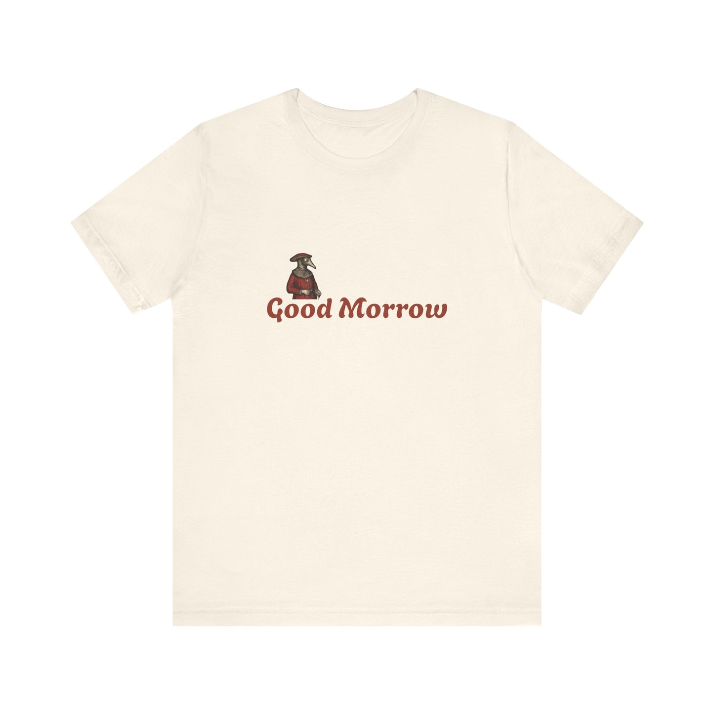 Hanseatic Art, Medieval Plague Doctor with Good Morrow Unisex Softstyle T-Shirt