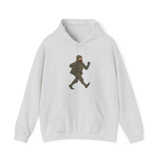 Knight on the Go - Medieval Humor - Playful Adventure Hoodie