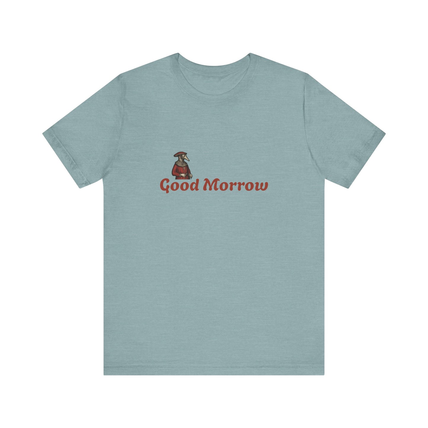 Hanseatic Art, Medieval Plague Doctor with Good Morrow Unisex Softstyle T-Shirt