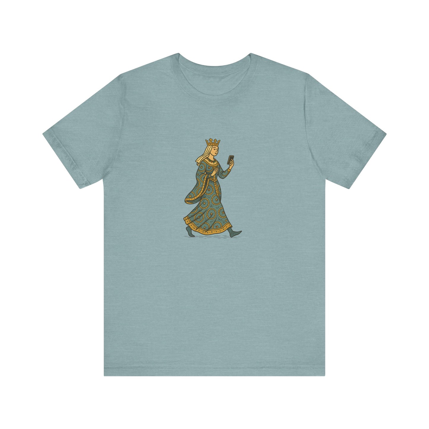 The Crowned Strutter – Medieval Couture on the Go - Unisex Heavy Cotton T-shirt