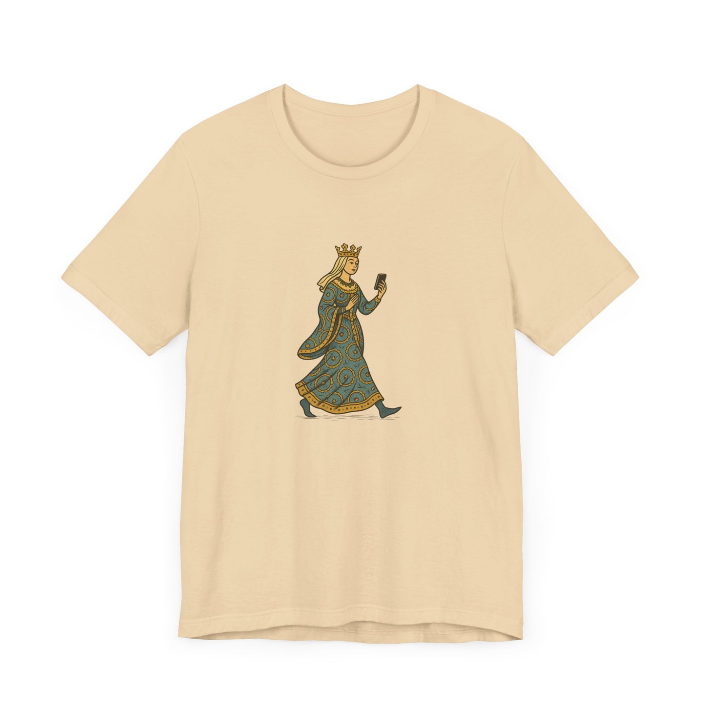 The Crowned Strutter – Medieval Couture on the Go - Unisex Heavy Cotton T-shirt