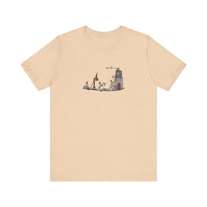 Medieval Rabbits Castle Siege, Medieval Manuscript Art T-shirt