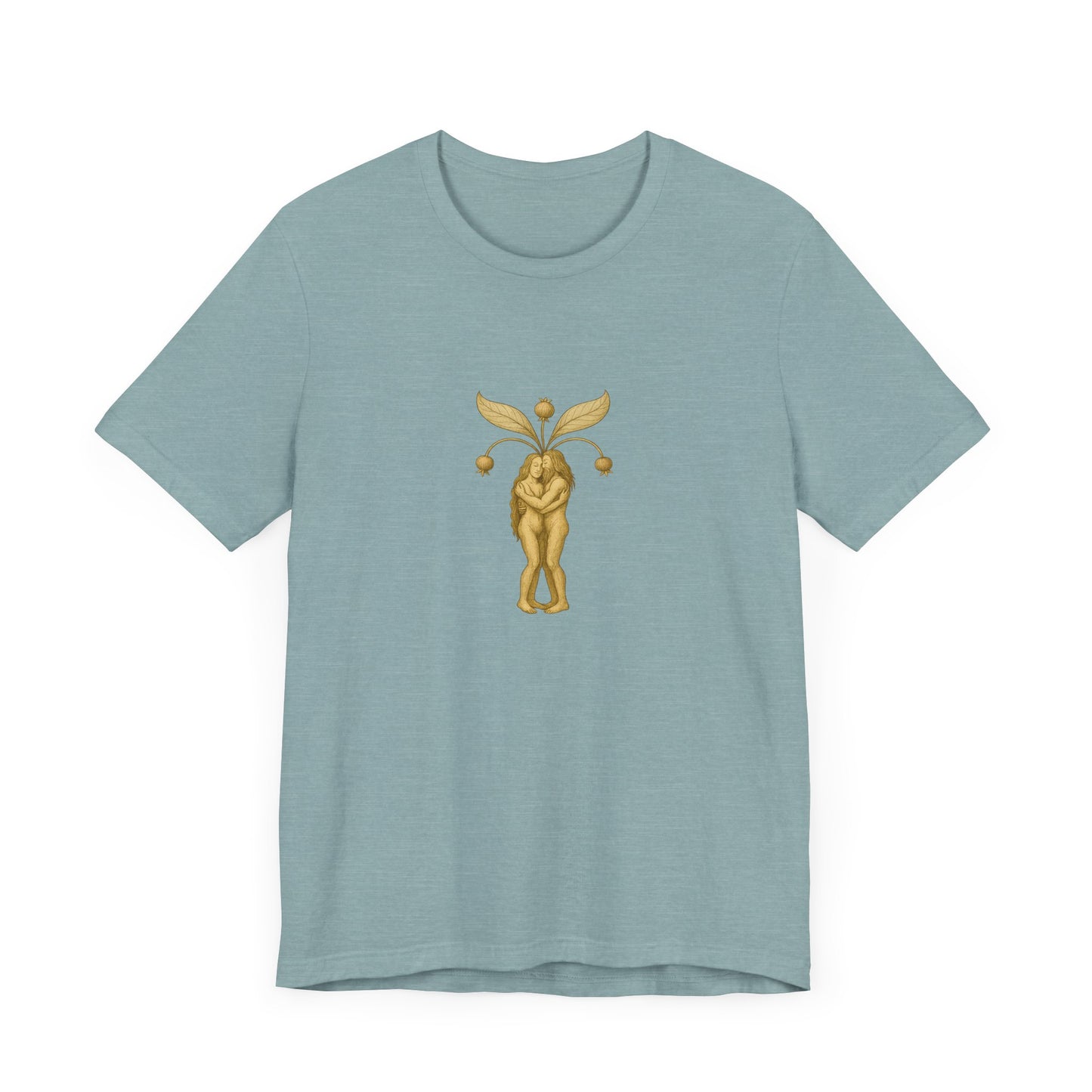 Big Mandrakes in Love, Mythical Root Romance Unisex Heavy Cotton Tee