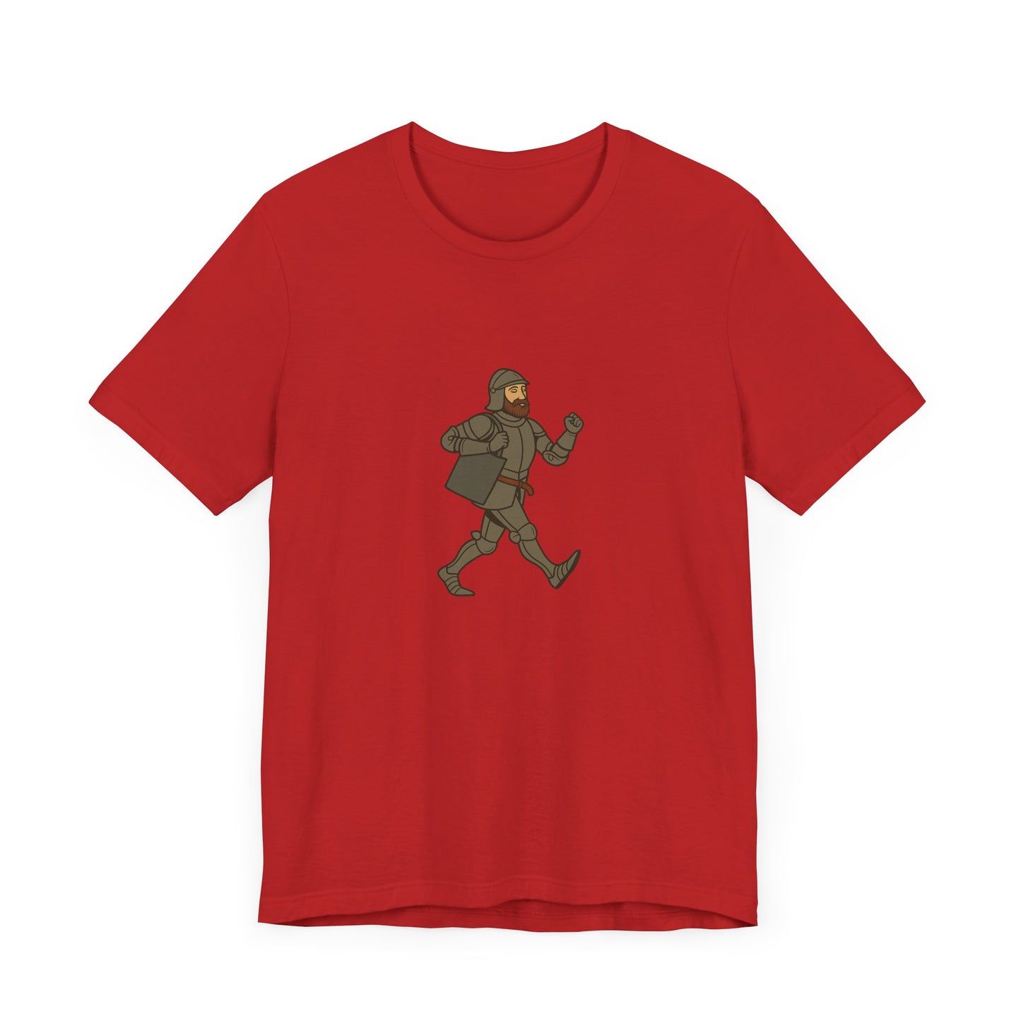 Knight on the Go - Medieval Humor - Urban Chivalry Unisex Heavy Cotton T-shirt