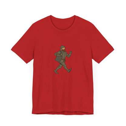 Knight on the Go - Medieval Humor - Urban Chivalry Unisex Heavy Cotton T-shirt