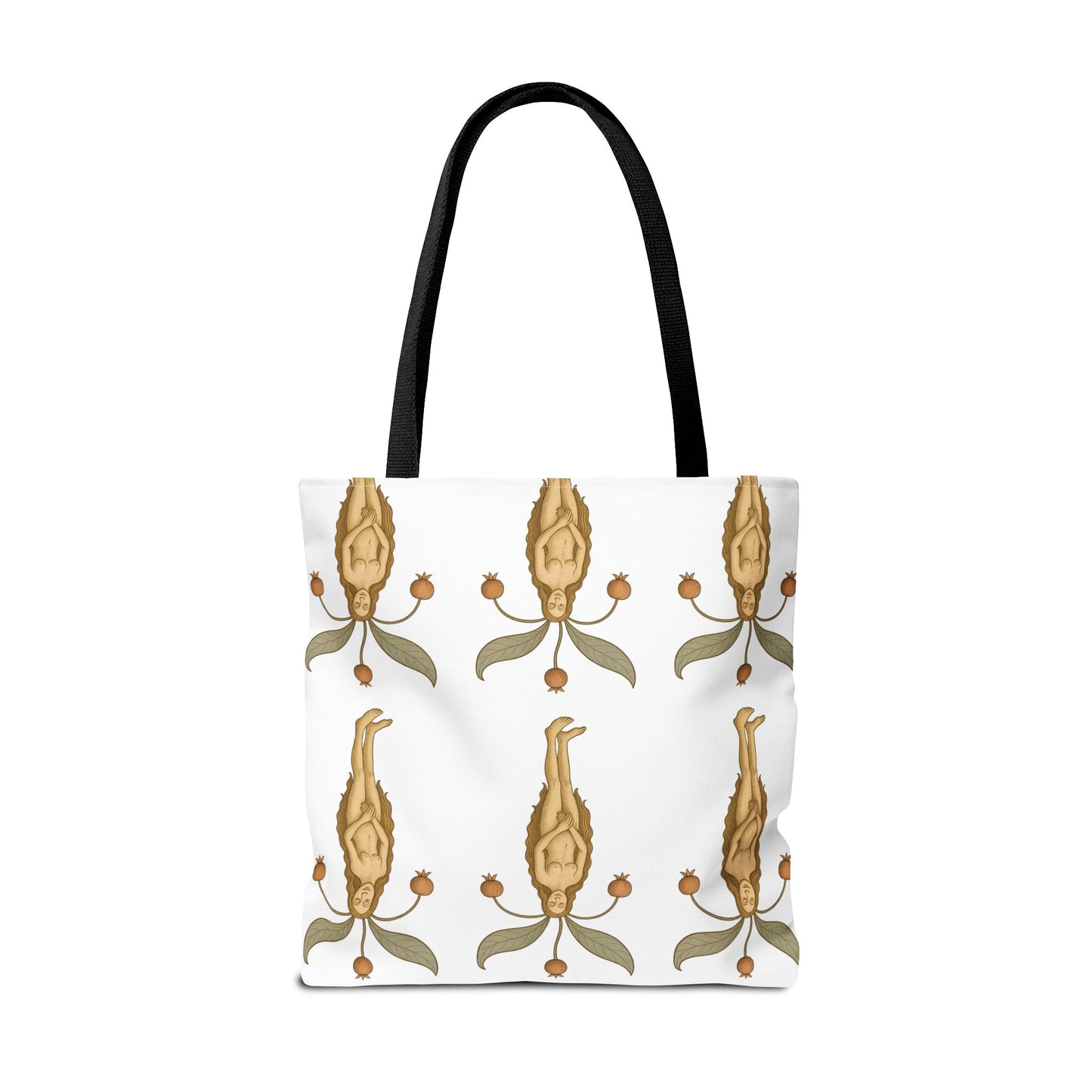 Mandragora Muse, Medieval Herb Lore Unisex Whimsical Patterned Tote Bag