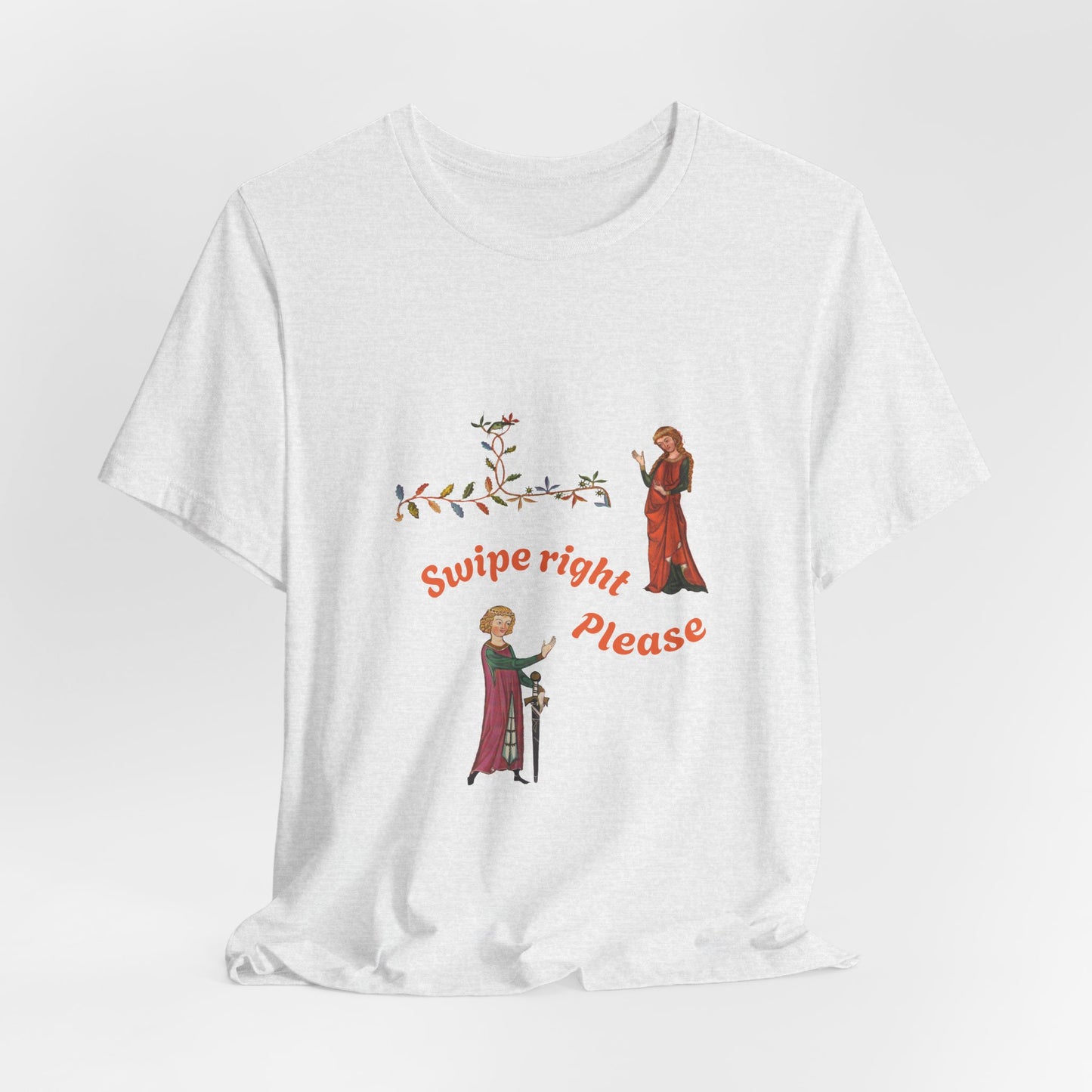 Marginalia Manuscript Romance Swipe Right Unisex Softstyle T-Shirt