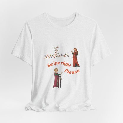 Marginalia Manuscript Romance Swipe Right Unisex Softstyle T-Shirt