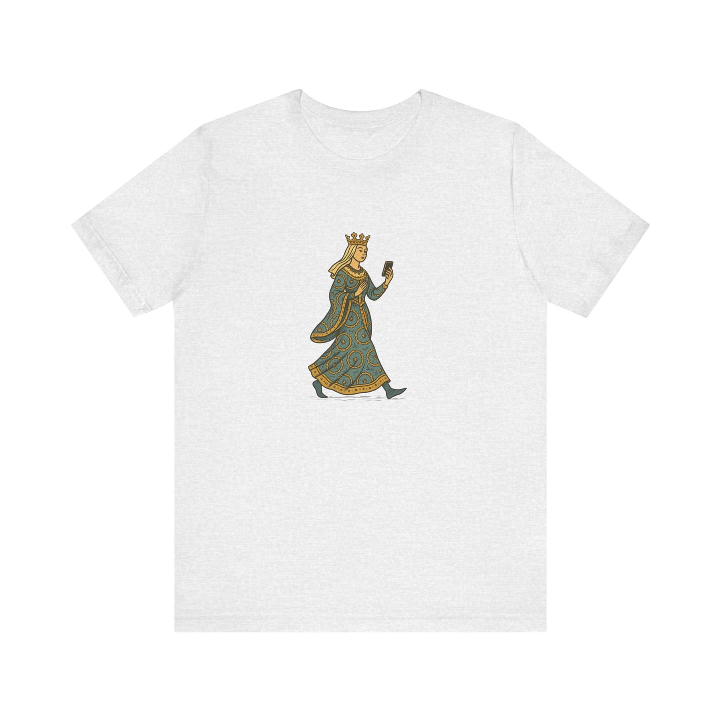 The Crowned Strutter – Medieval Couture on the Go - Unisex Heavy Cotton T-shirt
