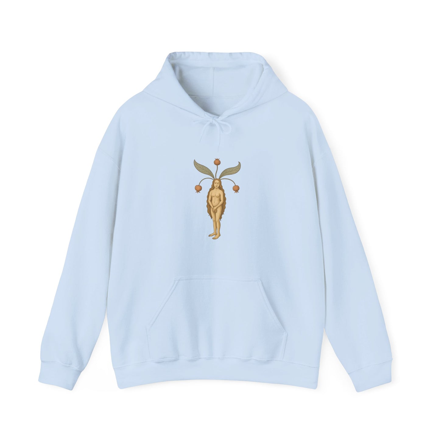 Mandragora Muse, Female Mandrake, Medieval Herb Lore Unisex Hoodie
