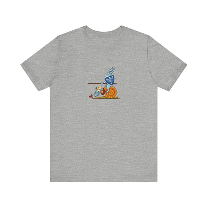 Bunny Snail Rider After MS Yates Thompson 8 F 294, Remastered Marginalia Manuscript Art Tee