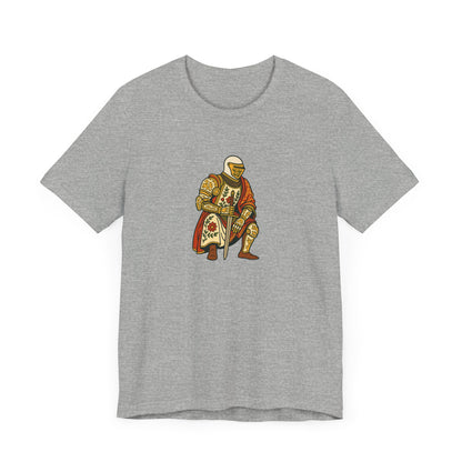Medieval Knight With Original Flora Pattern Tee