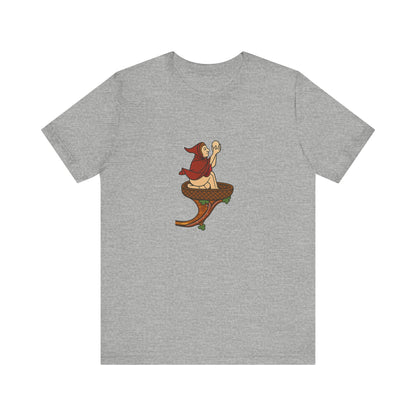 The Eggman Monk, Medieval Marginalia Print T-shirt