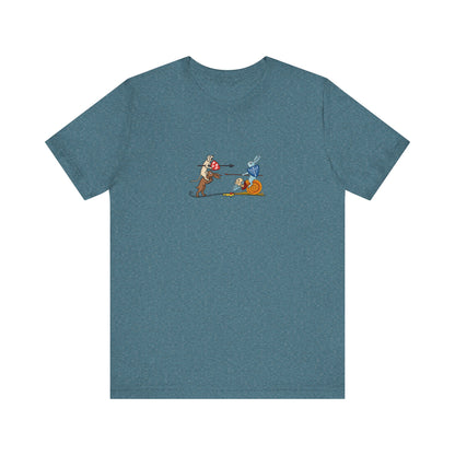 Bunny Snail Rider After MS Yates Thompson 8 F 294, Remastered Marginalia Manuscript Art Tee