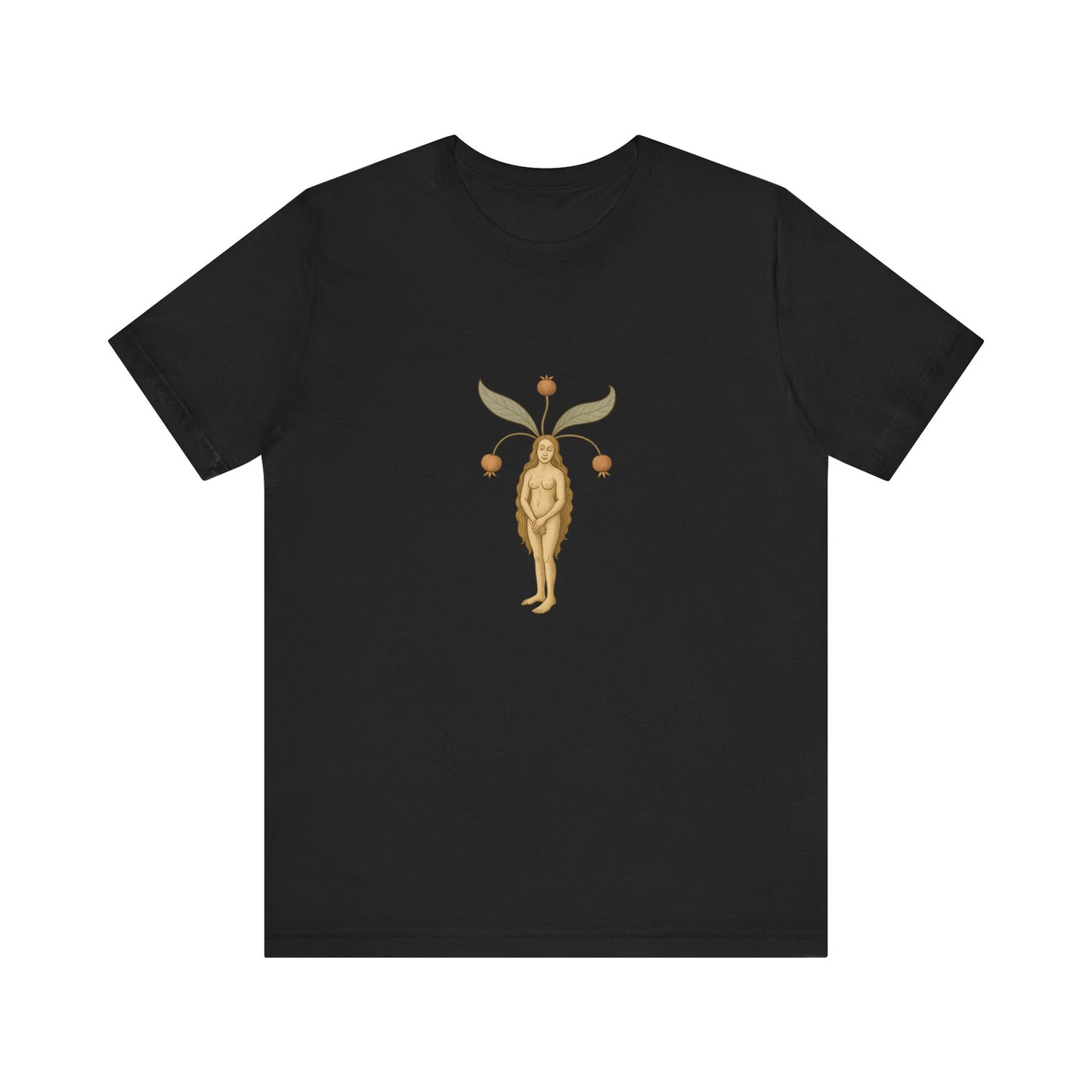 Big Mandragora Muse, Medieval Mandrake Herb Lore Unisex Heavy Cotton Tee