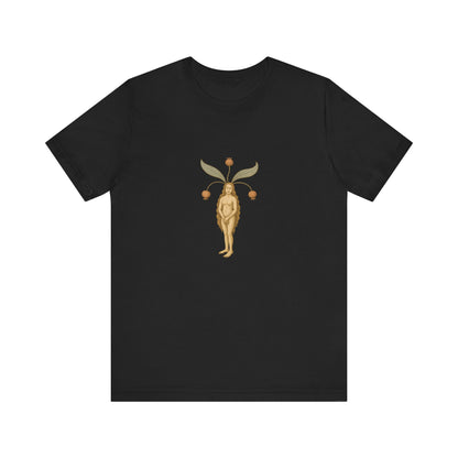 Big Mandragora Muse, Medieval Mandrake Herb Lore Unisex Heavy Cotton Tee