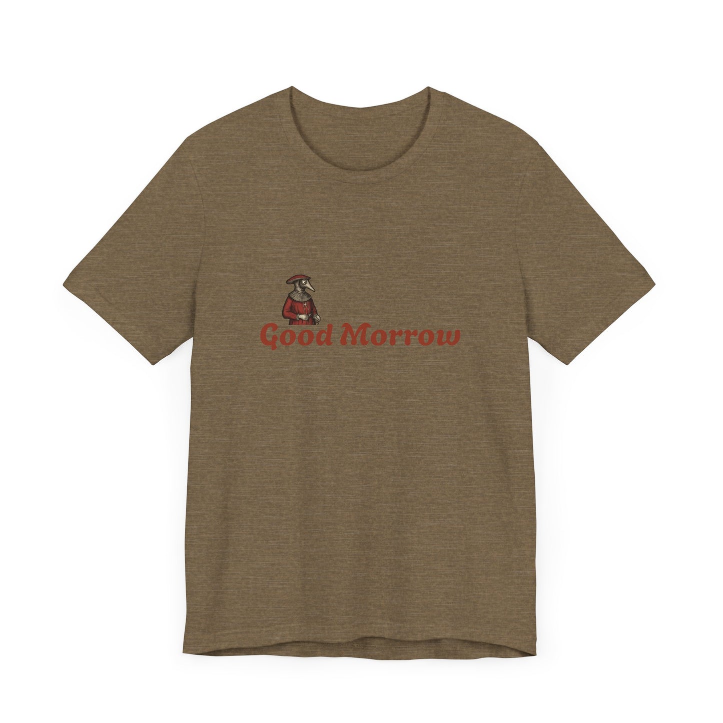 Hanseatic Art, Medieval Plague Doctor with Good Morrow Unisex Softstyle T-Shirt