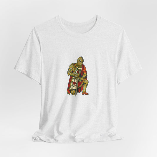 Kneeling Medieval Knight Floral Tee