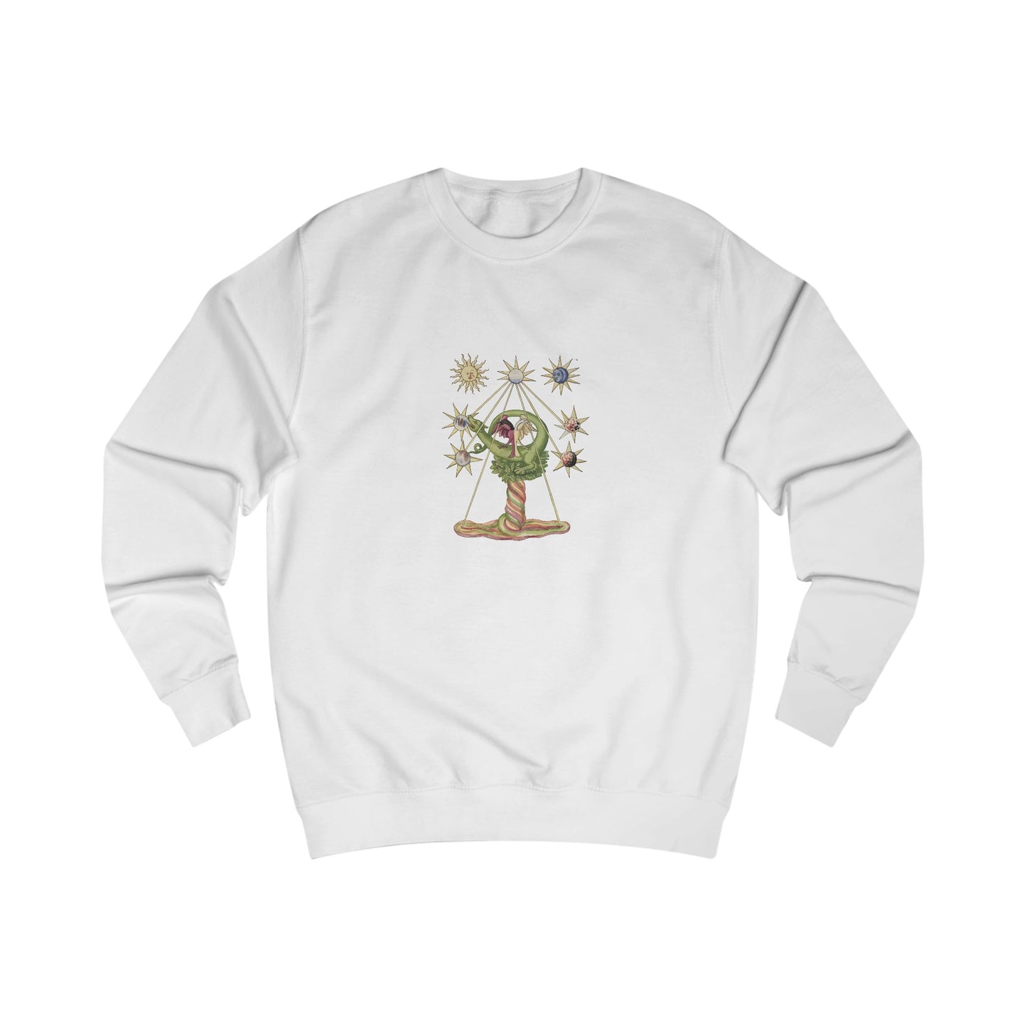 Alchemical Dragon and Two-Headed Bird, Holy Gold Alchemist Sweatshirt,