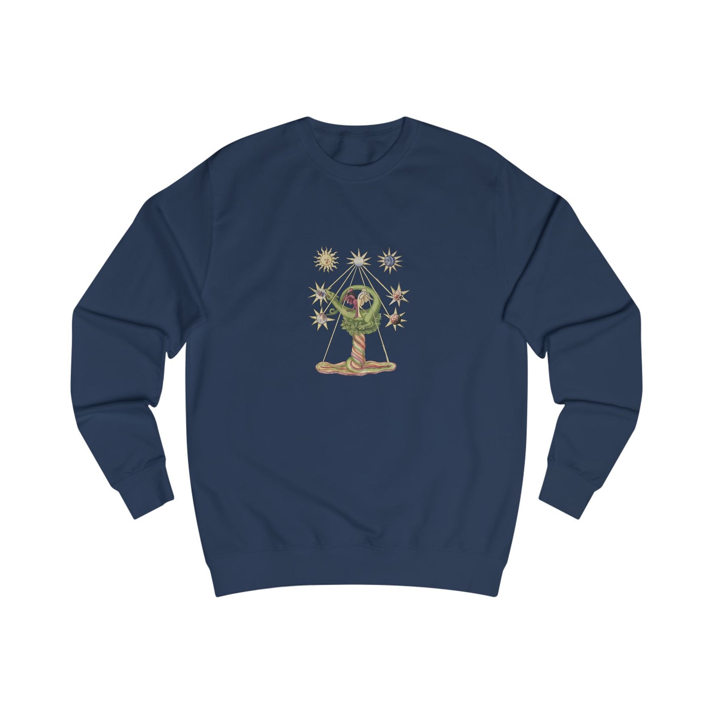 Alchemical Dragon and Two-Headed Bird, Holy Gold Alchemist Sweatshirt,