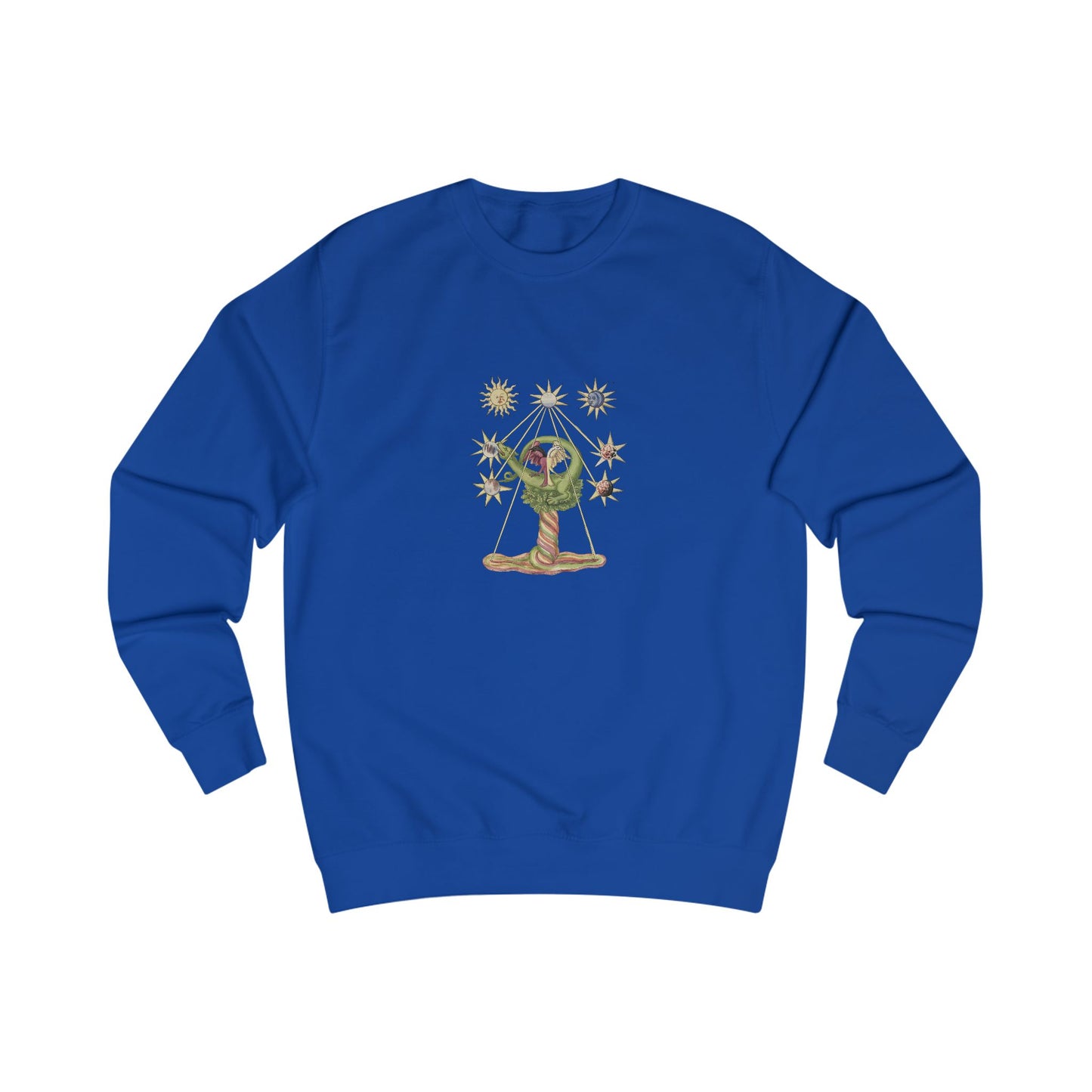 Alchemical Dragon and Two-Headed Bird, Holy Gold Alchemist Sweatshirt,