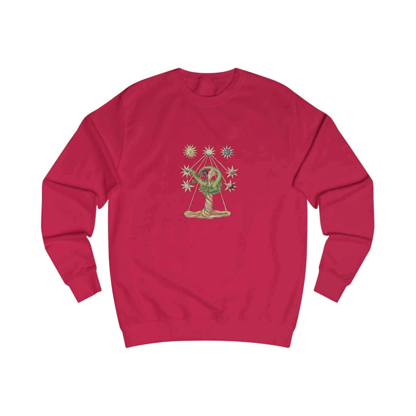 Alchemical Dragon and Two-Headed Bird, Holy Gold Alchemist Sweatshirt,